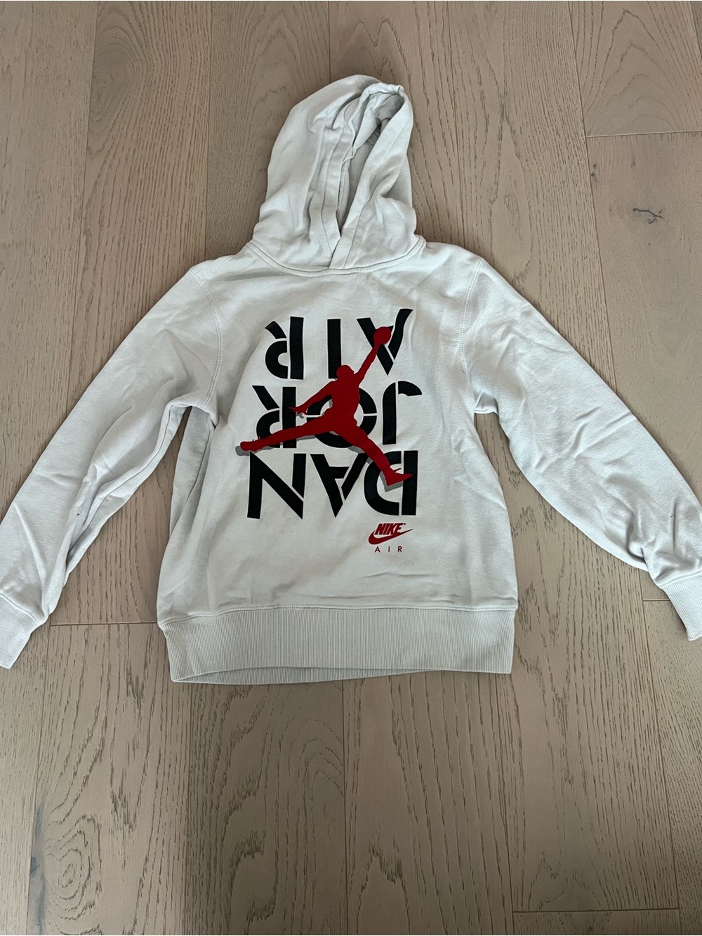 Jordan Light Gray Pullover Hoodie with Dark Gray Jumpman